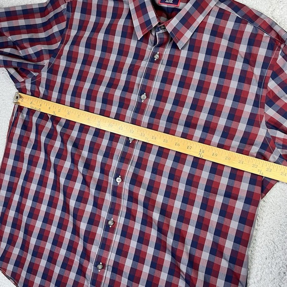 Untuckit Plaid Long Sleeve Button Down Shirt Men's Size XL Wrinkle Free - Picture 6 of 7